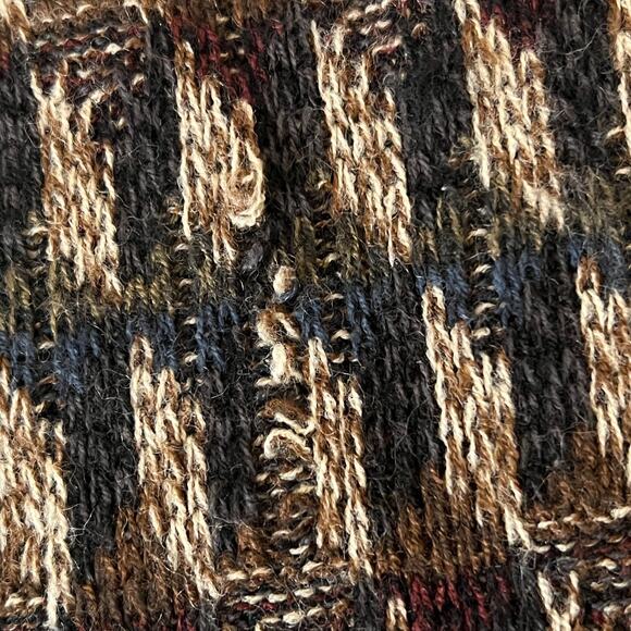 Vintage 90s Cosby Style Sweater Textured Knit Abstract Pattern Pullover Men's S - Picture 10 of 10